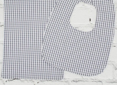Gingham bib & burp cloth set with free monogram