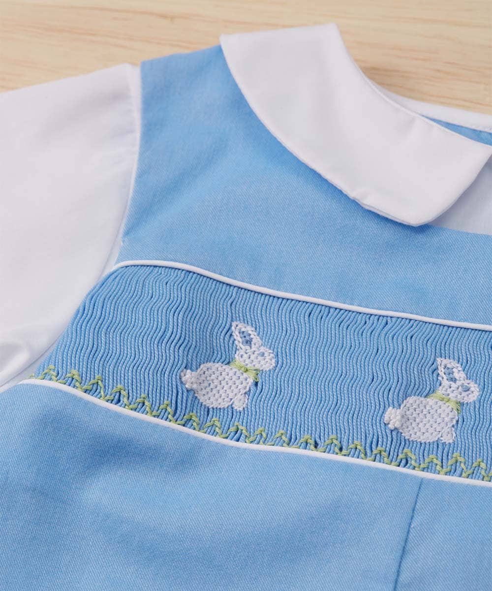 Picture Smocked Easter Bunny Romper