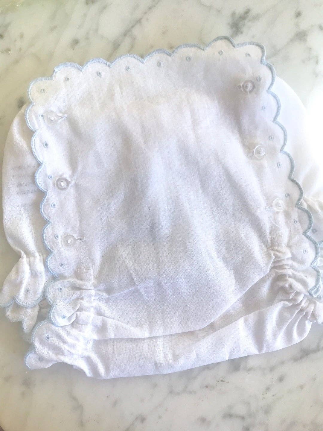 Scalloped Diaper Cover with monogram