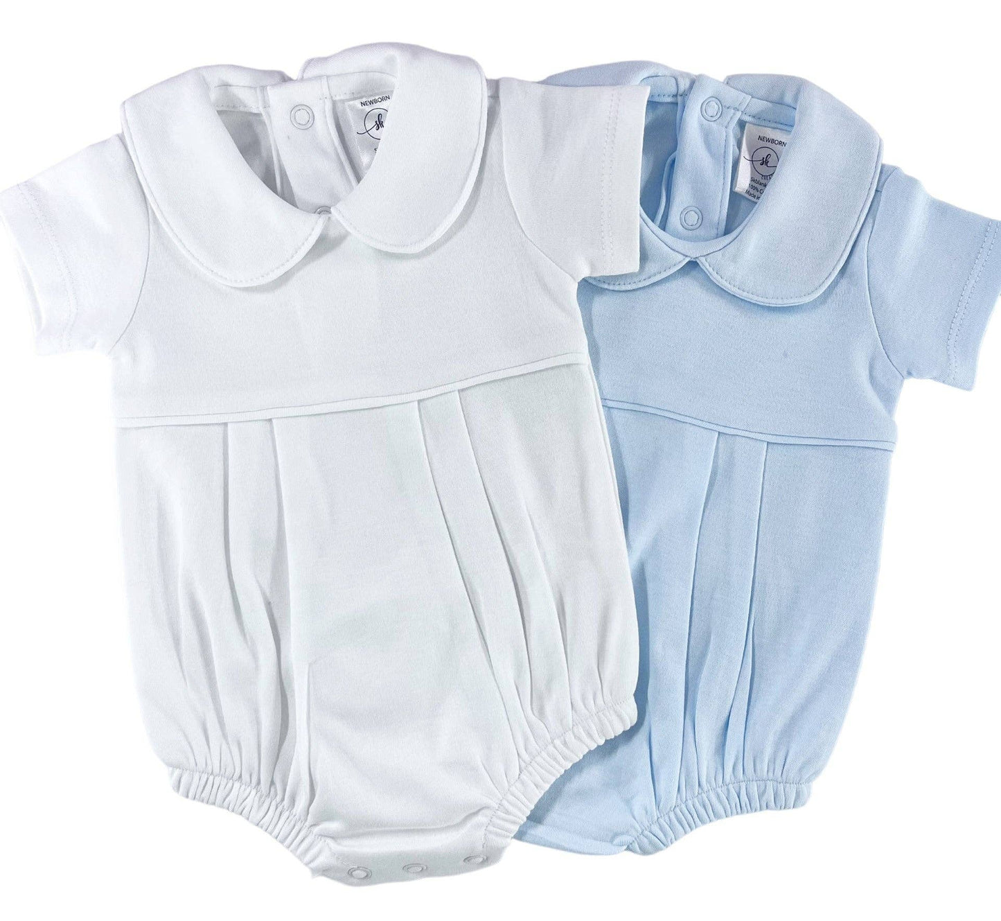 Pleated Bubble-Short Sleeve, baby blue