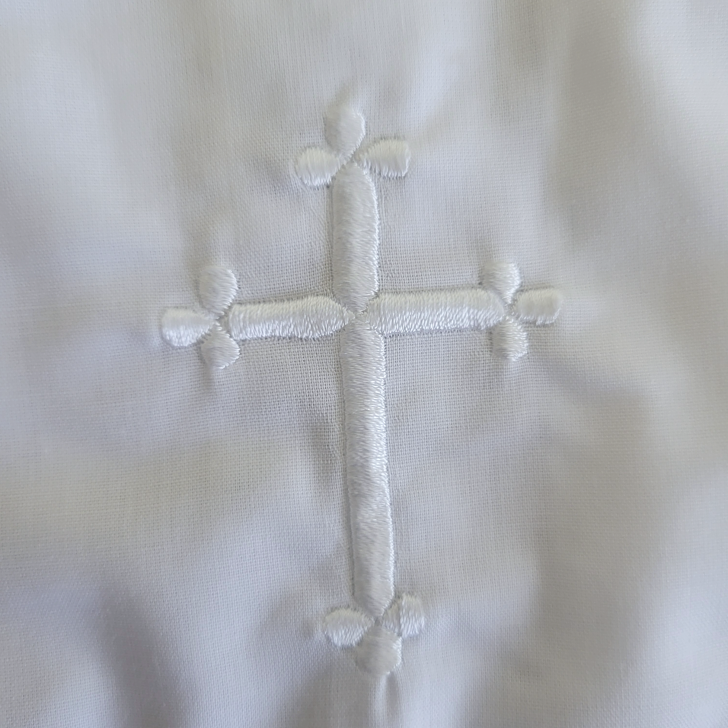 Embroidered Cross Christening Booties