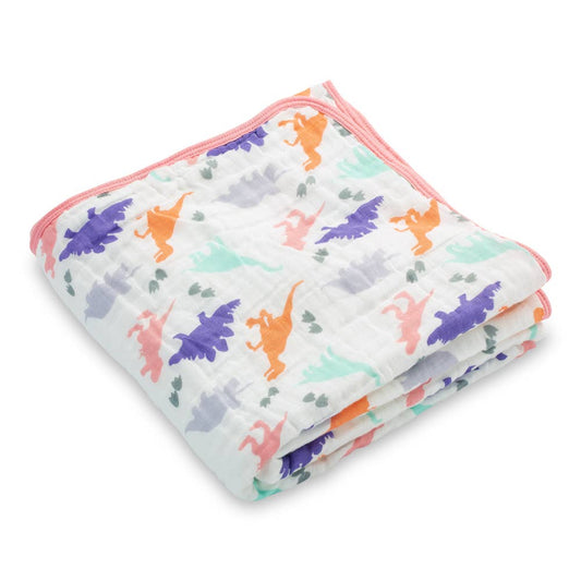 Rawr-Some Girly Baby Toddler Muslin Quilt