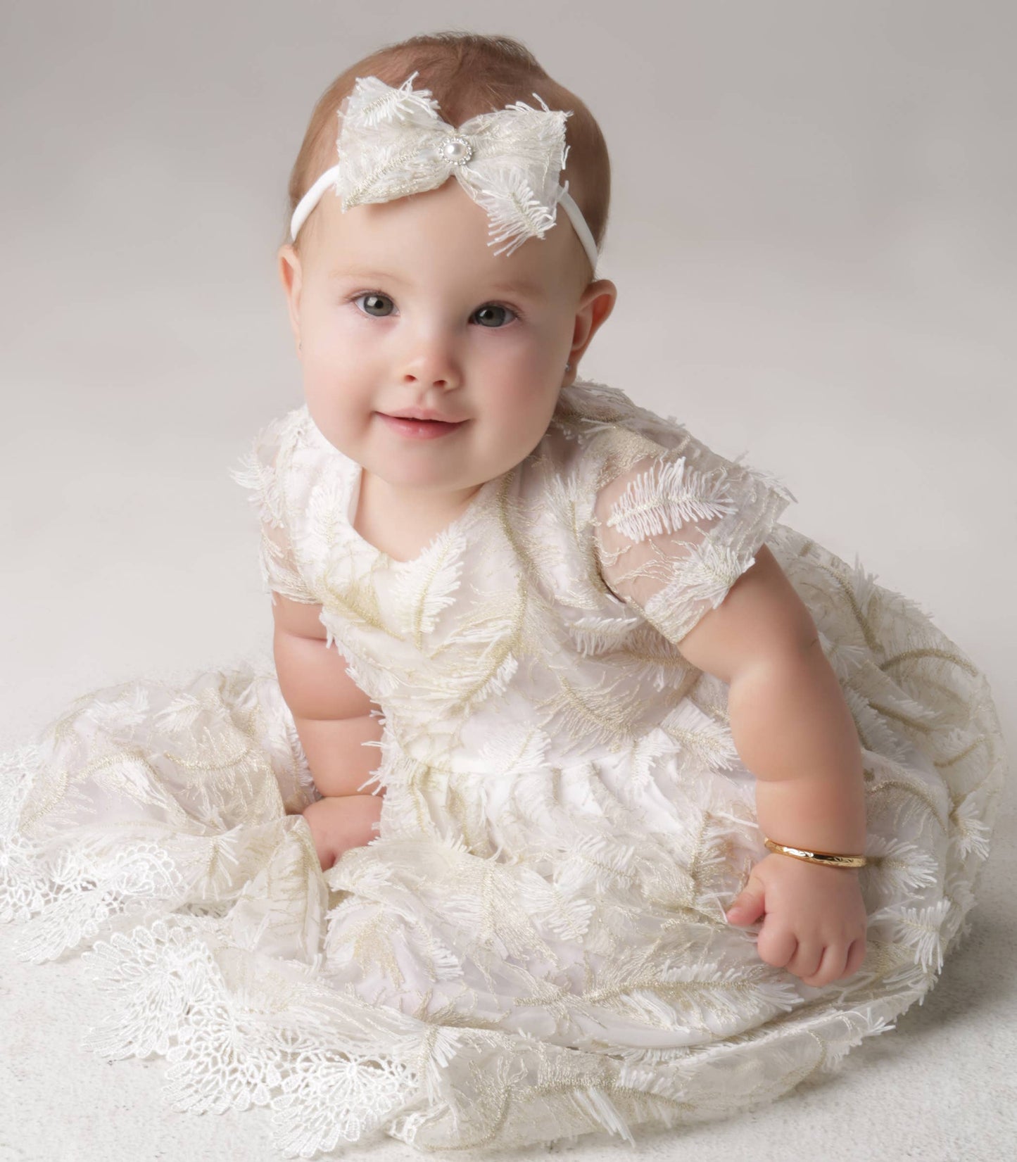 14K Gold-Plated Baby Cross Bracelet Baptism & Communion Gift