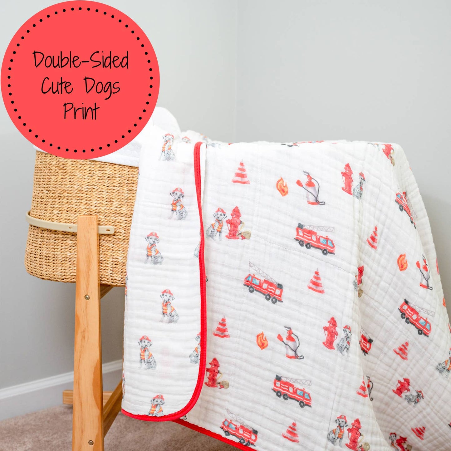Fireman Baby Toddler Muslin Quilt