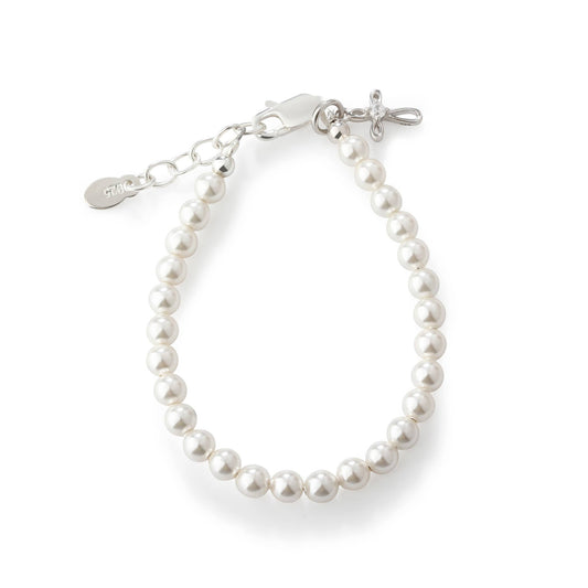 Sterling Silver Girls First Communion Gift Cross Bracelet