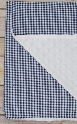 Gingham baby blankets with free monogram