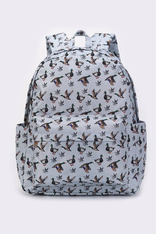 Boys Duck Printed Canvas Backpack